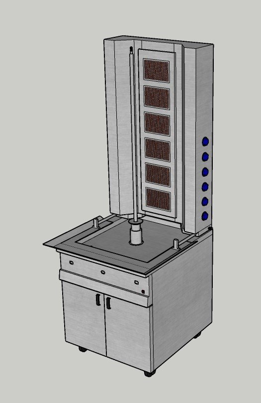 Shawarma machine with motor